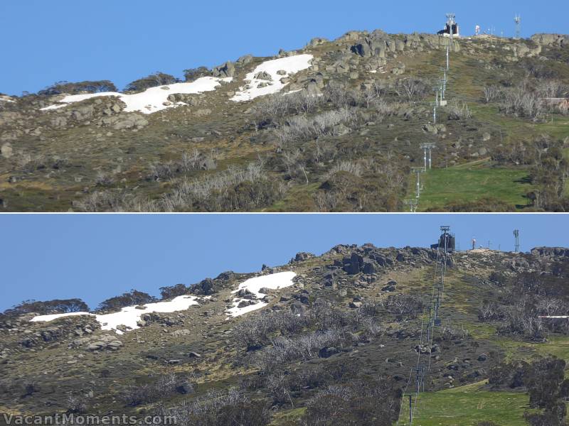 Last week the last of the snow on The Bluff melted in the shape of a Skull<BR>if you can see what I see. Shots taken on Nov 3rd and 8th