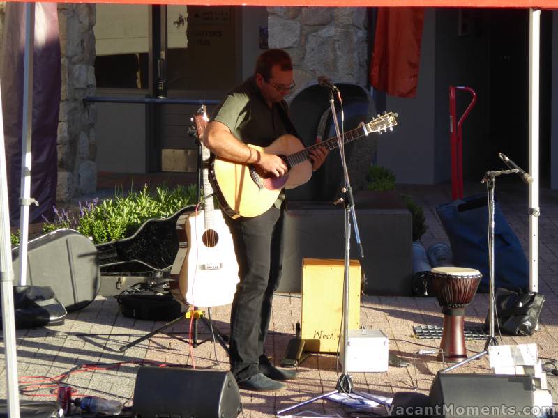 Brody Young playing in the Village Square