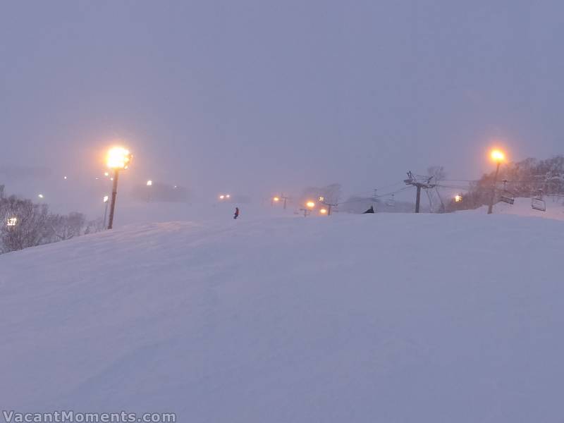 Meanwhile back in Hirafu<BR>night skiing was a way to escape the crowds