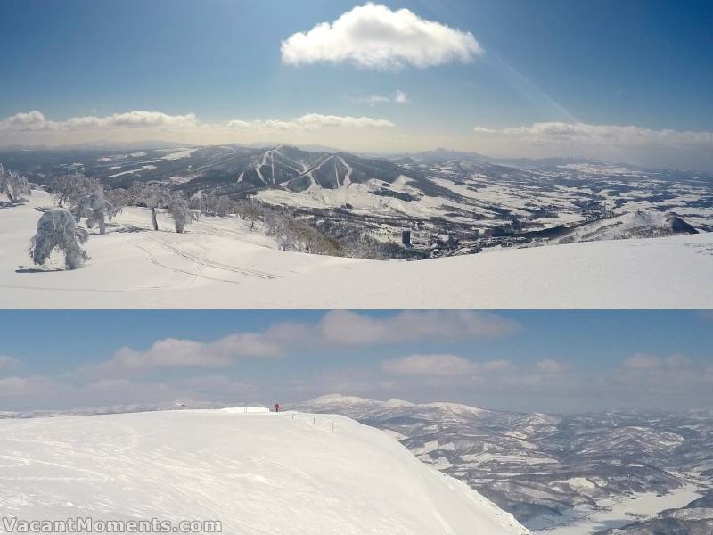 Panoramas from the back country in Rusutsu<BR>Top shot is looking across to Rusutsu Ski Area