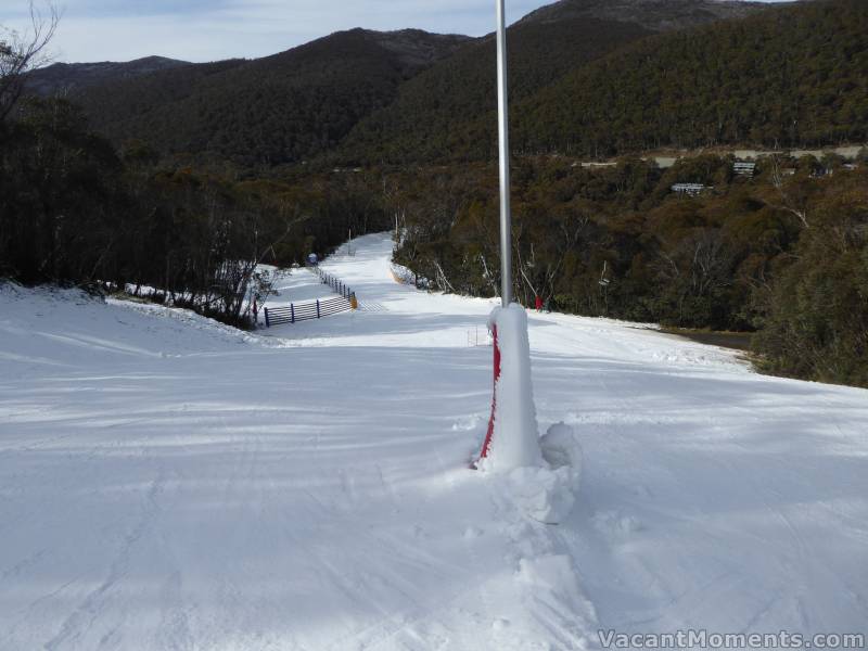 At the bottom of the steep section<BR>Yes, Creek Station was open all weekend