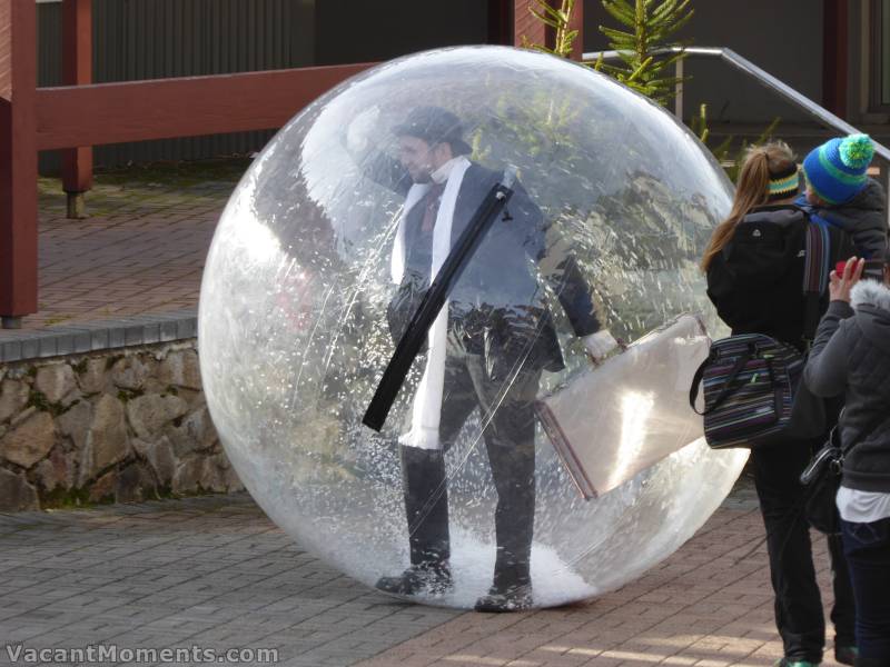 Man in a Snow Dome