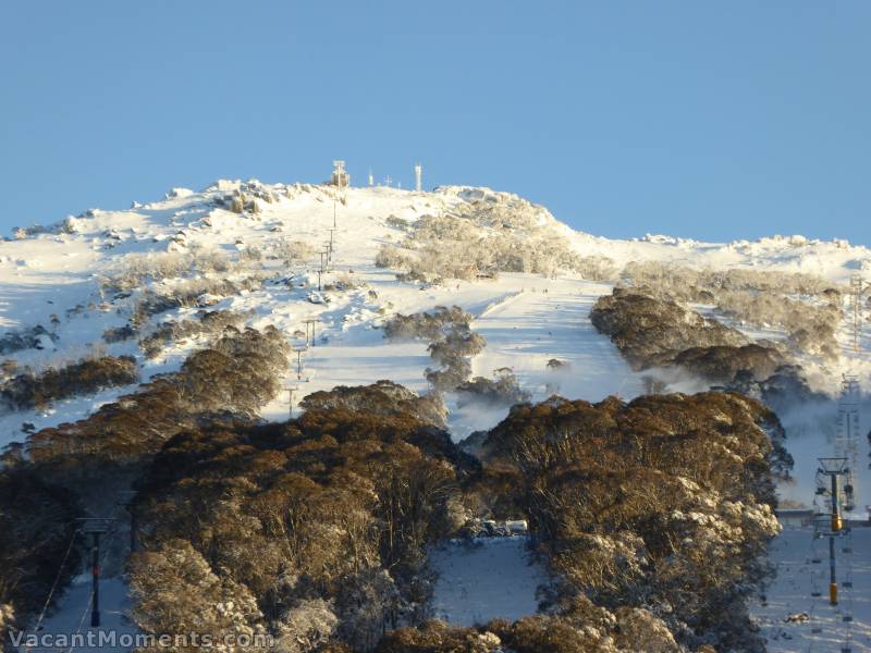 What a surprise - first view of the mountain this morning