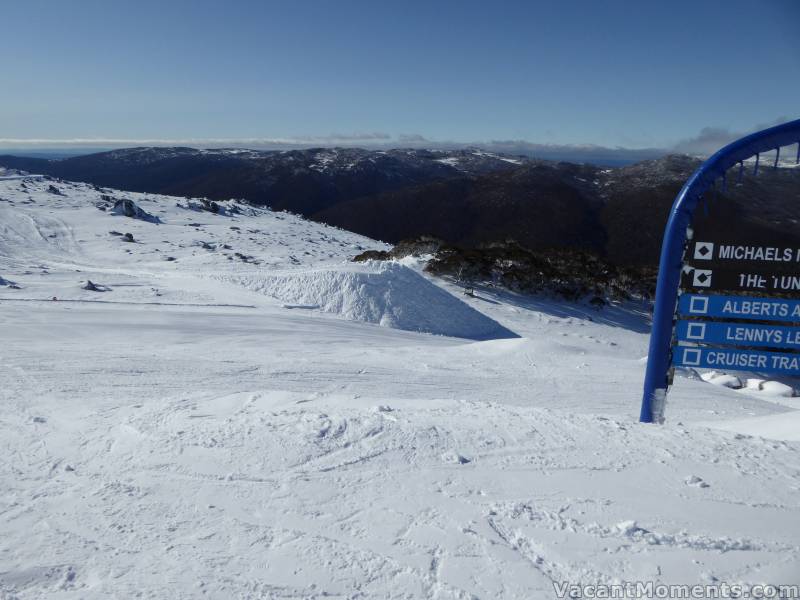 Snow farming below Antons T-bar - the big jumps have not yet been built