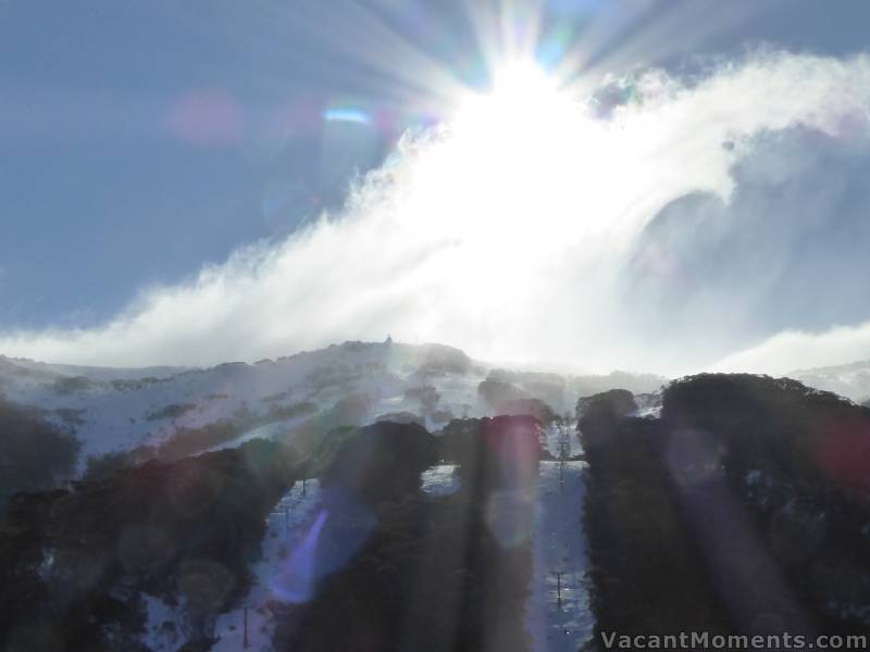 The wind forming tidal waves over Eagles Nest yesterday