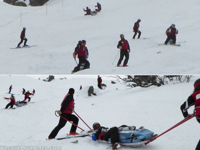 Then when you thought it was safe to stand around on the Bluff -<BR>Ski Patrol training ;-)