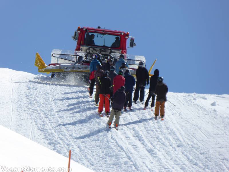 The sacrices were towed to the top of the sacred hill