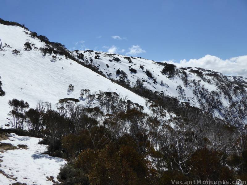 Looking out to Powder Bowl and Stanleys from Cruiser chair