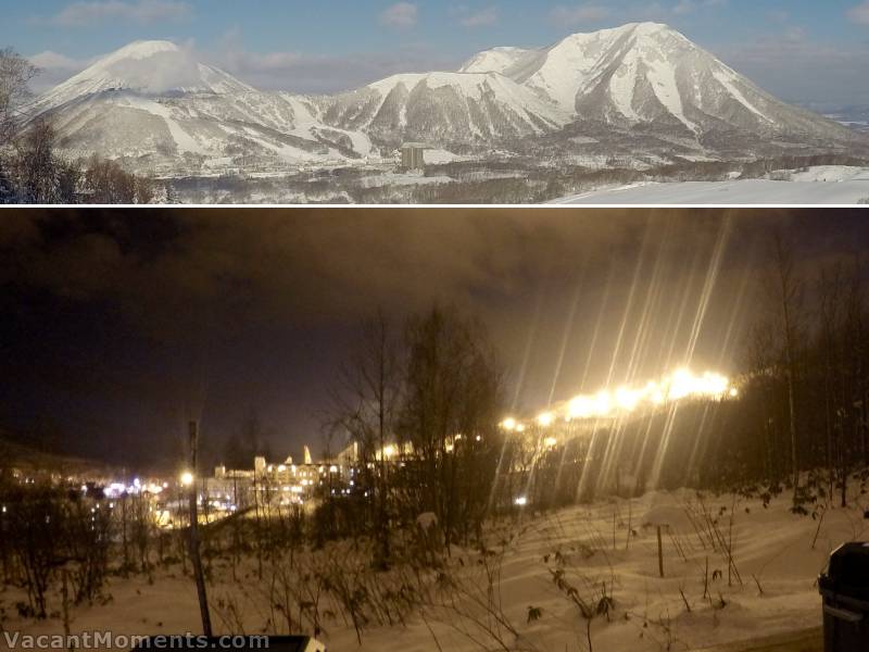 Day and Night - Rusutsu is already looking like a Christmas wonderland