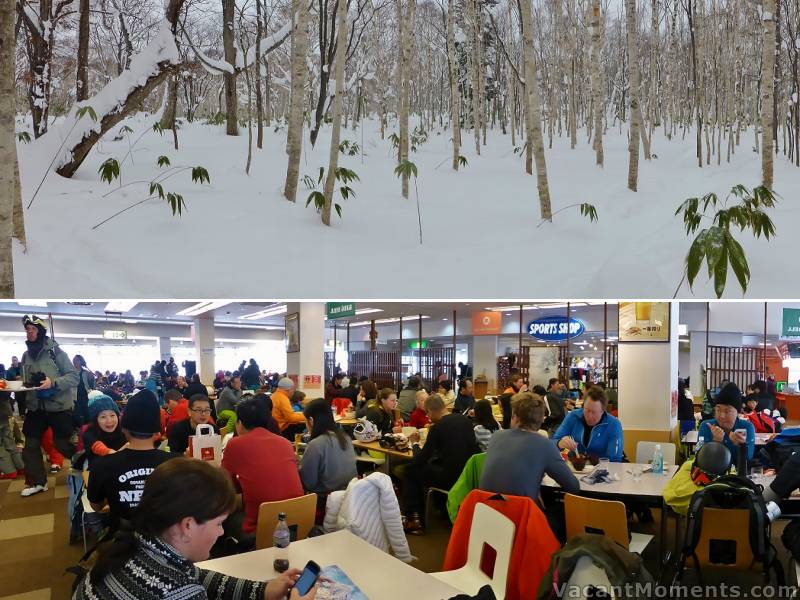 Rosco reports the snow pack is at least 1.5m lower than usual<BR>But the lunch crowds are on par with last year