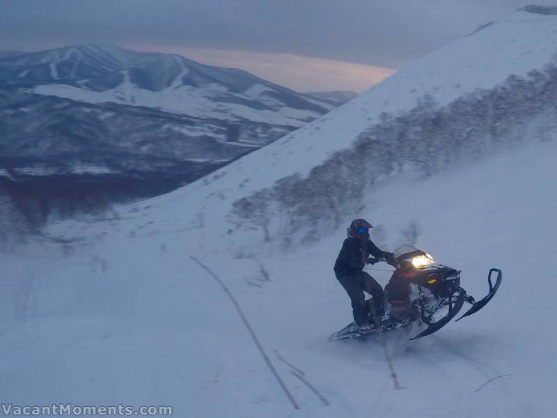 Taking the Ski-doo for a late afternoon spin