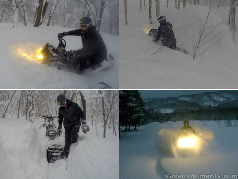 Some snow mobile/immobile action in the fresh, deep snow of Rusutsu