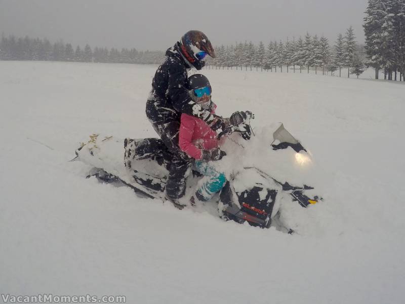 Peter & Andrea on a semi submerged ski-doo