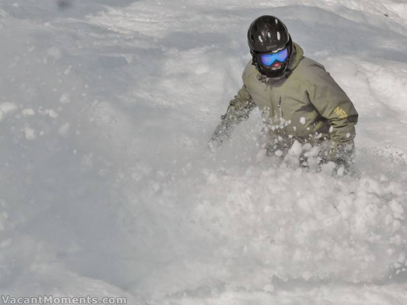 <em>Rob thinking about backwards skiing</em>