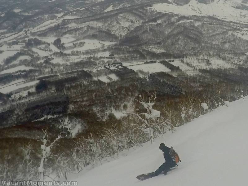 Peter on descent - not as deep as last week