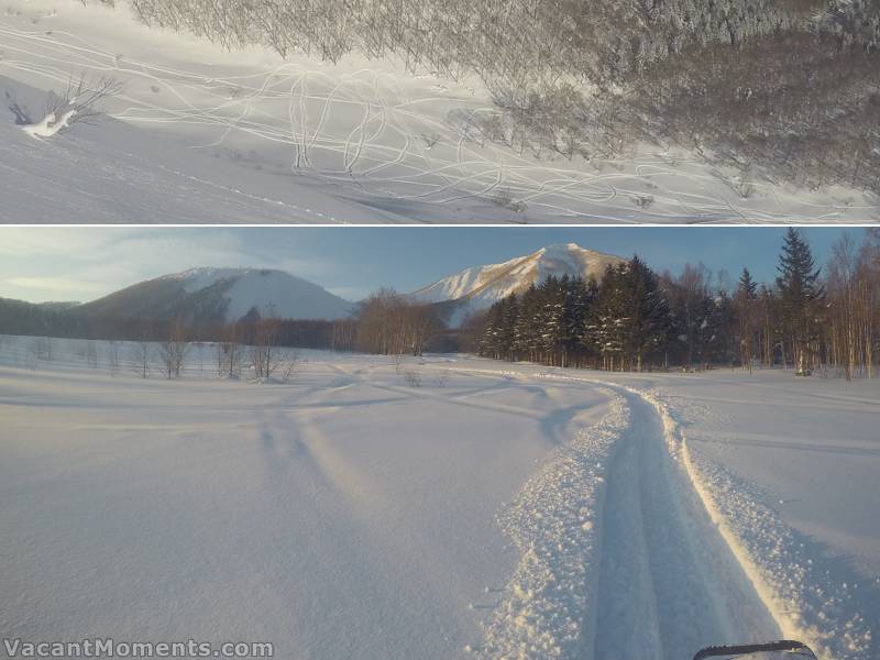 Trails of snowmobiling