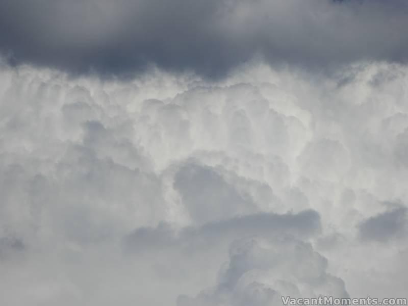 Whilst the clouds grew bigger and drew closer