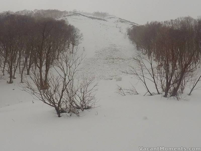 With the thaw, rain and lot's more snow, the slopes are crumbling