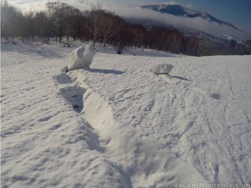 What looks like comets crashing to earth<BR>What Peter found whilst talking a stroll after a fresh snowfall