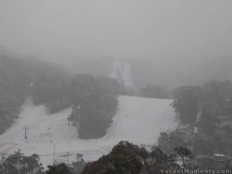 The snowfall kept increasing during the morning