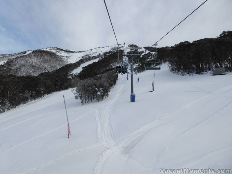 Looking up Kosi chair over the Meadows