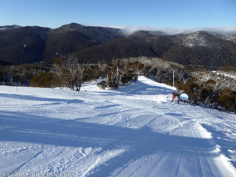 Looking down towards the base of Sponars T-bar