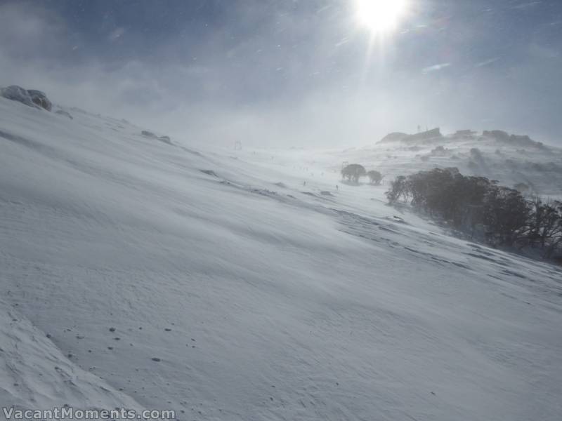 Looking across the Rim Run yesterday