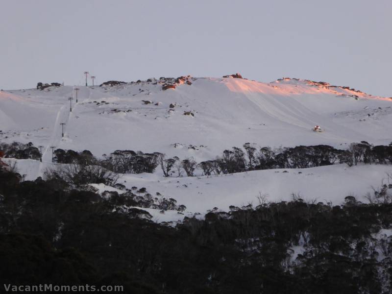 Sponars T-bar getting a final groom before opening for the first time in 2016