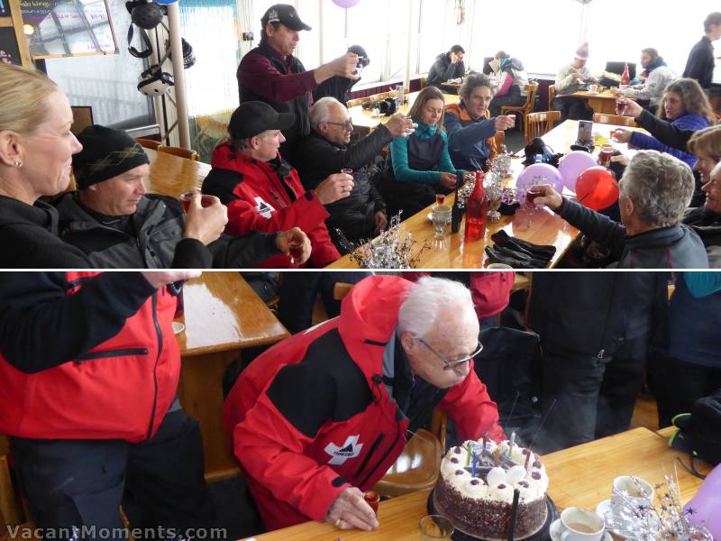 Sara and Steve providing a celebratory set up including birthday cake<BR>Tommy's still got a lot of puff