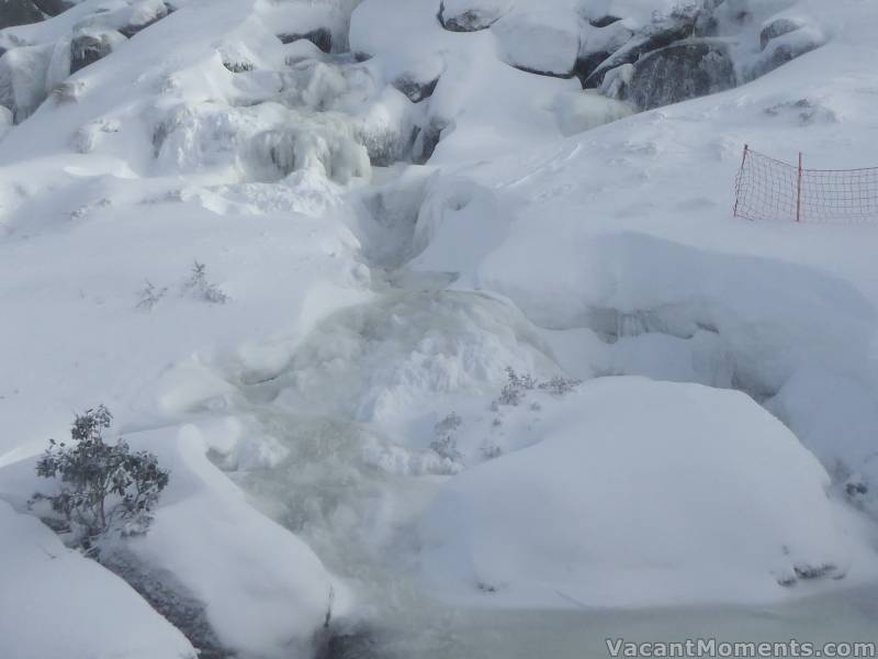 Frozen waterfall at the top of Gunbarrel (taken yesterday)