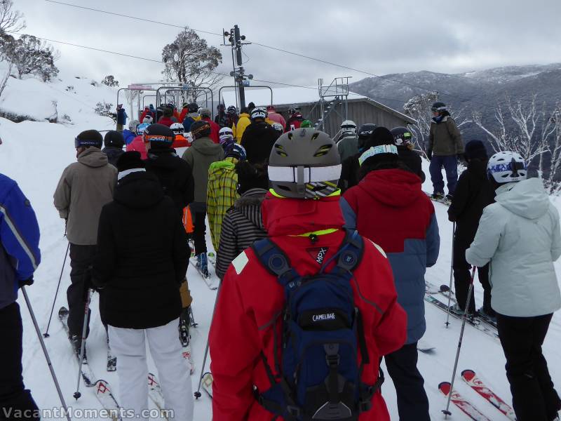 Queue on Basin T-bar was longish today