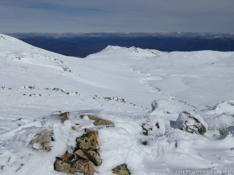 Cootapatamba Hut (a small red dot in the centre, by Leatherbarrel Creek)