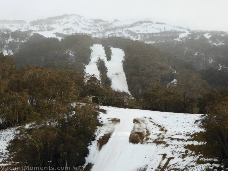 The snow base has been flushed away AGAIN