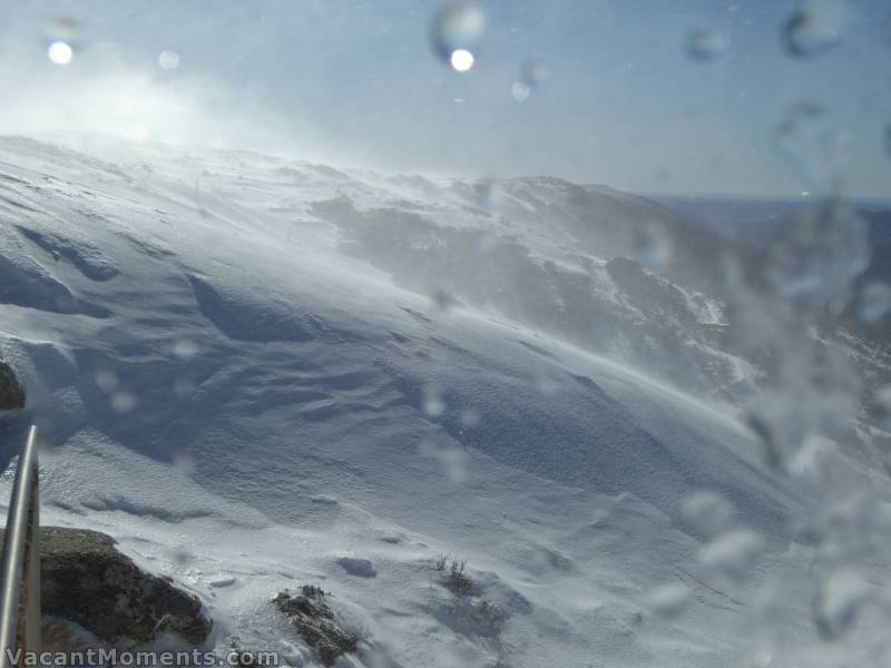 The wind kept howling across the upper slopes