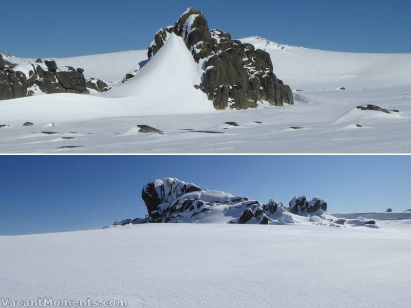 Beautiful snow and rock formations