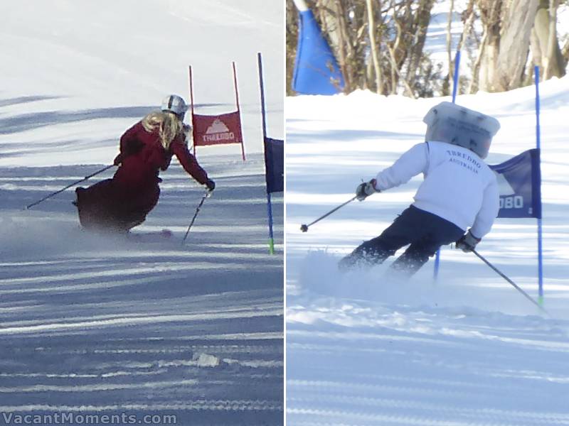 Linda (being Marion) and Baz (a real case ;-) in the Memorial Race