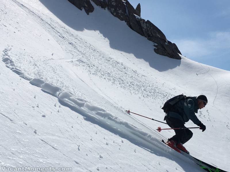 The snow quality changed with the descent into the valley