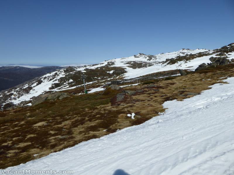 Looking back to Eagles Nest and Basin area from the top of Sponars