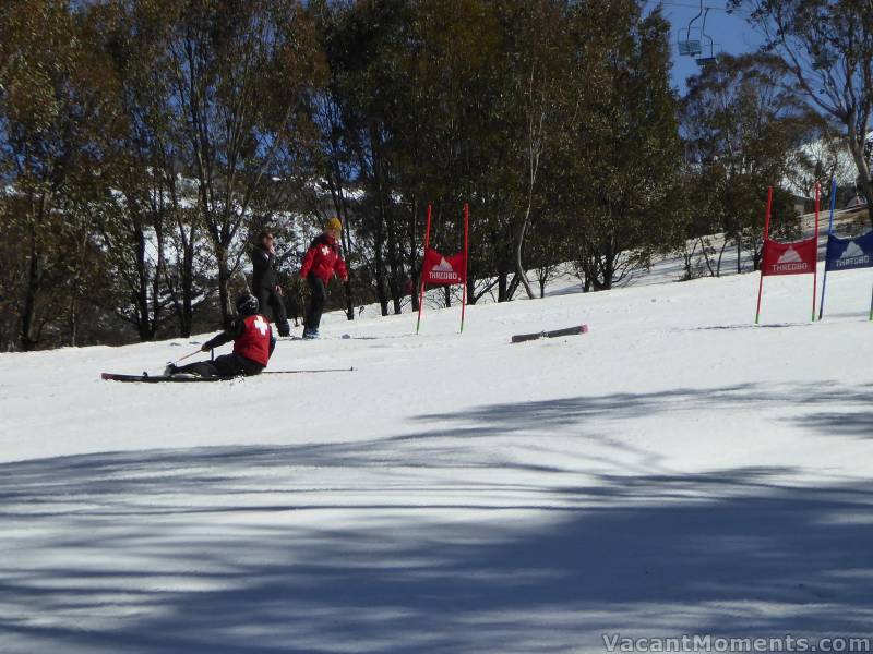 There's no point blaming your equipment - at least ski patrol was on hand ;-)