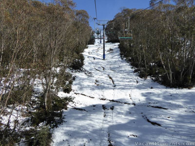 Friday - remains of the tracks made the day before - gone today