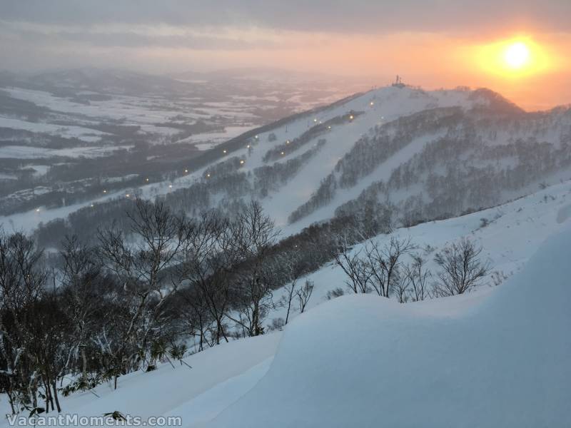 Sunset over Rusutsu