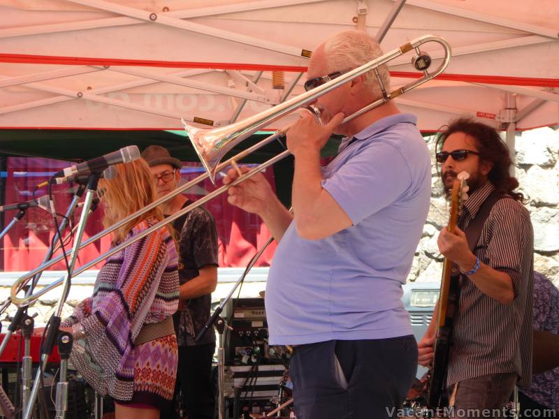 The Mary Jane Guiney Band by the pool - a popular venue both in and out