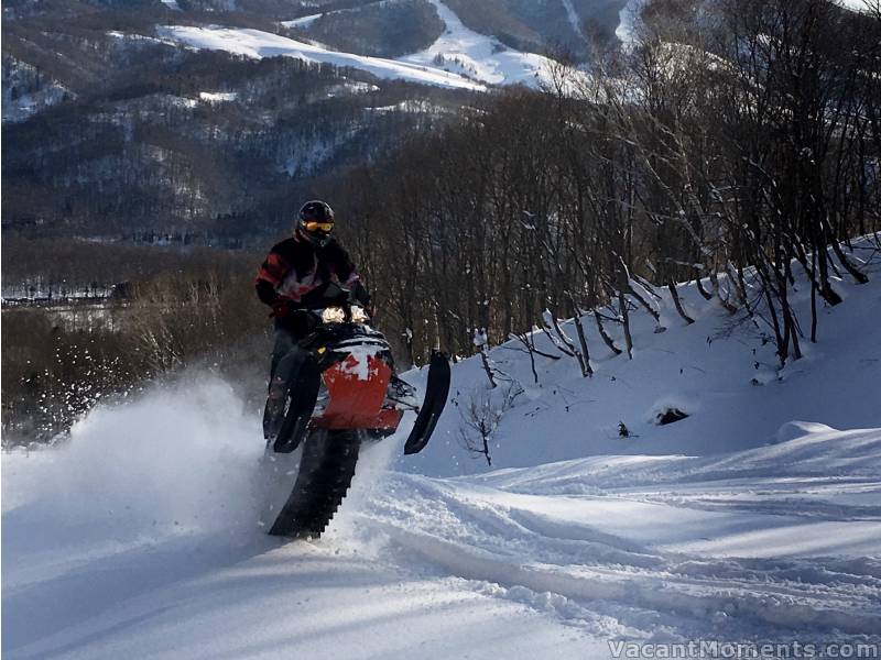 Rusutsu Pete doing aerials on Hokkaido