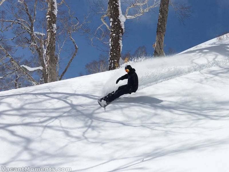 Blue skies, fresh snow