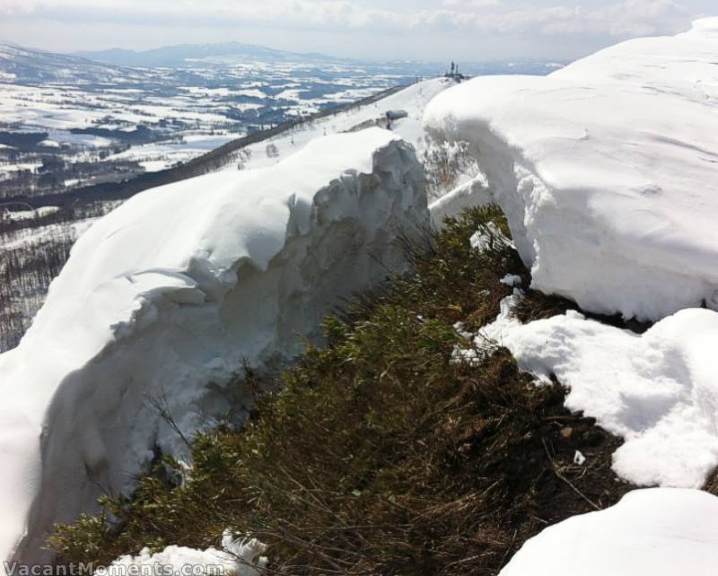 The thaw is causing the snow pack to break apart