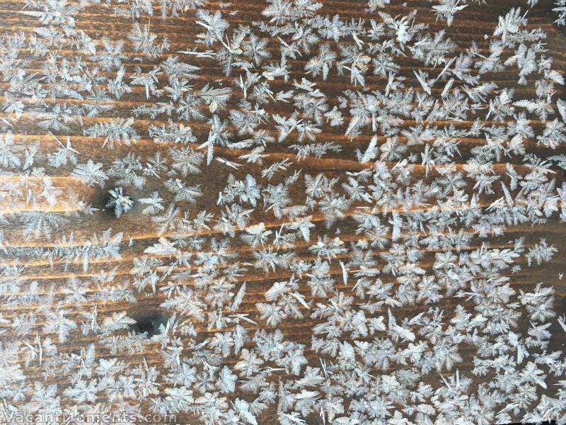 The last snow flakes are actually ice crystals and plentiful they are