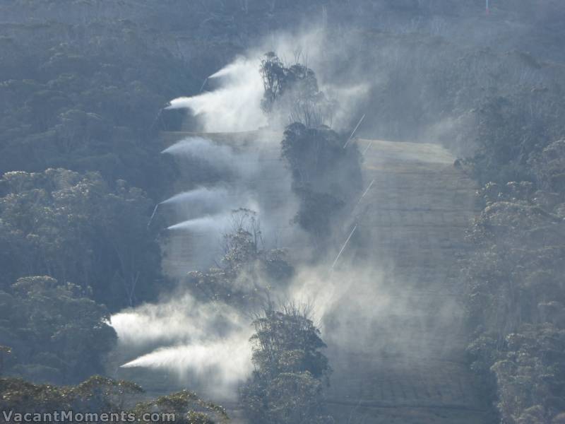 Snow gun blowouts two weeks ago